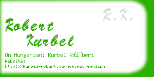 robert kurbel business card